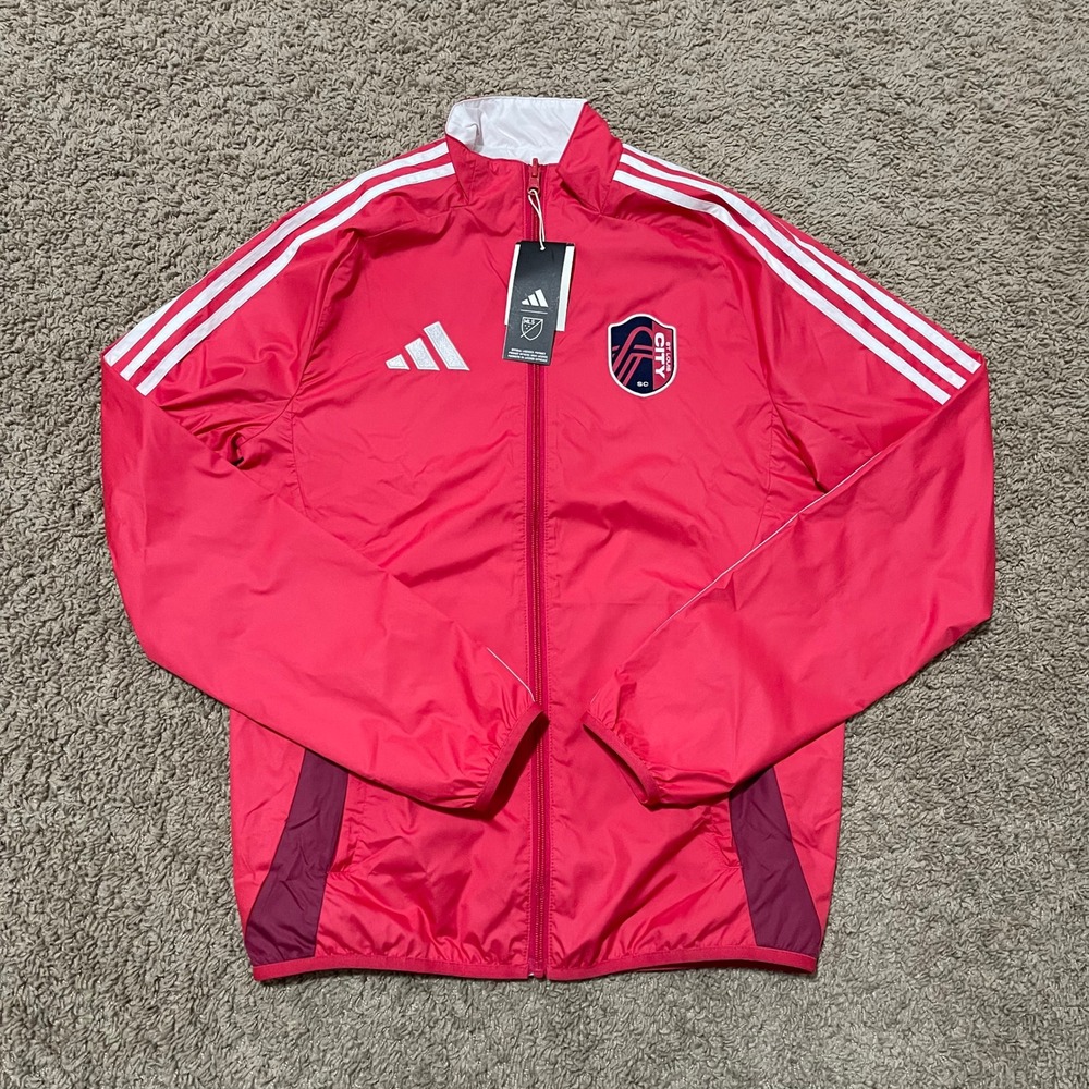 St Louis City SC Anthem Jacket Mens XS City Red Adidas‎ Reversible Full Zip MLS - Picture 3 of 13